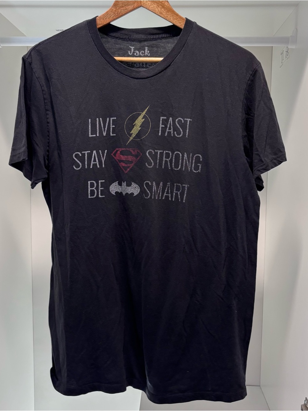 DC Comics Superhero Flash Superman Batman Live Fast Stay Strong Be Smart T-shirt